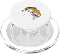 Il pesce gatto mangia esca, pesca al gatto divertente PopSockets PopGrip per MagSafe