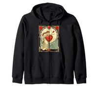Il Peso dell'amore Vintage Art Nouveau Romance Felpa con Cappuccio