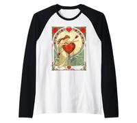 Il Peso dell'amore Vintage Art Nouveau Romance Maglia con Maniche Raglan