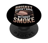 Il petto non abbaia senza fumare carne fumare PopSockets PopGrip Adesivo