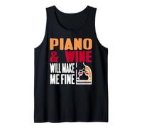 Il Pianoforte e Il Vino Mi Fanno Stare Bene Umorismo Canotta