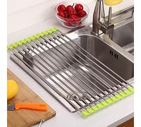 il piatto sopra il lavandino, Scolapiatti arrotolabile con scolapasta for frutta e verdura, diverse misure(23 * 37cm)