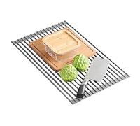 il piatto sopra il lavandino, Scolapiatti arrotolabile, scolapiatti, scolapasta for frutta e verdura, diverse misure(43 * 33cm)