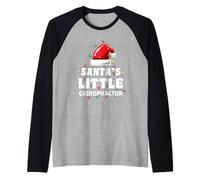 Il Piccolo chiropratico di Babbo Natale Maglia con Maniche Raglan