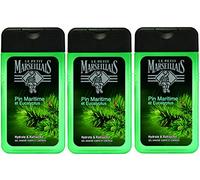 Il piccolo marsigliese Gel Doccia Uomo Corpo e Capelli Pin marittima & Eucalipto Flacone 250 ml - Set di 3