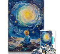Il Piccolo Principe del Cielo Notturno Puzzle per Adulti e Adolescenti Puzzle da 1000 pezzi, Gioco stimolante Ogni pezzo è unico - Gioco stimolante e divertente per tutta la famiglia 50x75cm