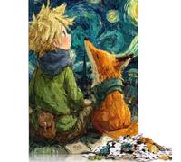 Il Piccolo Principe Puzzle in Legno 300 Pezzi Adulto Puzzle Regalo Per Amore E Amico Per Gioco Familiare Decorazione Interna Unica Gioco EduGattoion Stress Relief Toy 300pcs (40x28cm)