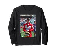 Il Pilota Ayrton Senna al GP di Gran Bretagna Silverstone 1989 Maglia a Manica