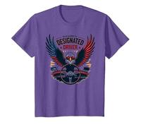 Il Pilota designato di Old Glory Maglietta, Bambini, Viola mélange, 2 Anni
