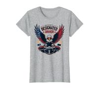 Il Pilota designato di Old Glory Maglietta, Donna, Grigio Melange, S