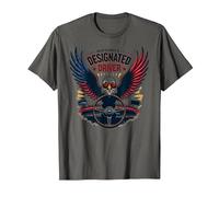 Il Pilota designato di Old Glory Maglietta, Uomo, Asfalto, XL