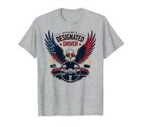 Il Pilota designato di Old Glory Maglietta, Uomo, Grigio Melange, S