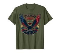Il Pilota designato di Old Glory Maglietta, Uomo, Oliva, S