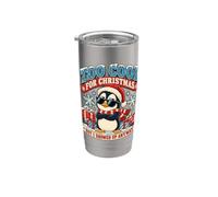 Il pinguino divertente è troppo bello per Natale ma mi sono Bicchiere termico in acciaio inox doppia parete