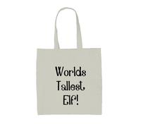 Il Più Alto Elfo Del Mondo - Borsa In Tela - Elfi Del Natale Di Babbo Natale