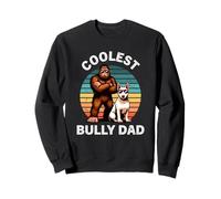 Il più bel cane Bull Terrier inglese Dad Retro Bigfoot Sasquatch Felpa