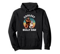Il più bel cane Bull Terrier inglese Dad Retro Bigfoot Sasquatch Felpa con Cappuccio