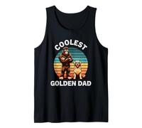 Il più bel cane Golden Retriever Dad Retro Bigfoot Sasquatch Canotta