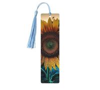 Il più bel segnalibro in legno di girasole per uomini e donne personalizzato intaglio in legno segno di libro con nappa ciondolo segnalibro per gli amanti dei libri regalo di compleanno studenti