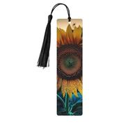 Il più bel segnalibro in legno di girasole per uomini e donne personalizzato intaglio in legno segno di libro con nappa ciondolo segnalibro per gli amanti dei libri regalo di compleanno studenti