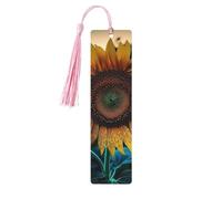 Il più bel segnalibro in legno di girasole per uomini e donne personalizzato intaglio in legno segno di libro con nappa ciondolo segnalibro per gli amanti dei libri regalo di compleanno studenti