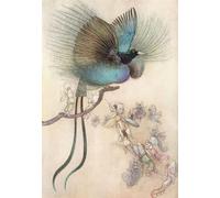 Il più bello uccello del paradiso. Illustrazione di Warwick Goble. From The Water Babies pubblicato 1922. Stampa poster di Hilary Jane Morgan (11 x 16)