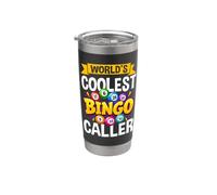 Il più cool del mondo Bingo Caller Gioco d'azzardo Bingo Amante Giocatore Bicchiere termico in acciaio inox doppia parete