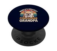 Il più grande amante dei cani Pom Pom del mondo del nonno di Pomerania PopSockets PopGrip Adesivo