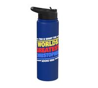 Il più grande Christopher del mondo che dice il nome di Christopher divertente Stainless Steel Insulated Water Bottle