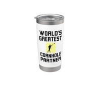 Il più grande giocatore Cornhole partner del mondo Cornhole Bicchiere termico in acciaio inox doppia parete