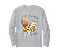 Il più Meraviglioso Tempo DELL'ANNO Halloween Coffee Meme Maglia a Manica