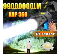 Il più nuovo super alto potente XHP360 lampada frontale da pesca USB ricaricabile luci testa lanterna 18650 fari testa sensore torce elettriche
