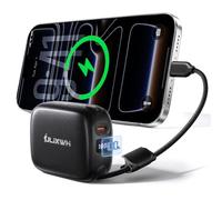 [Il più piccolo sul mercato] ULiXWH 2026 Aggiornamento Caricatore portatile, 10000 mAh, ricarica rapida Mini Power Bank, costruito in cavo USB-C, sicuro volo, essenziale da viaggio, batteria per