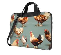 Il pollo stampa le borse convenienti del computer portatile di stile elegante e protettivo della borsa del computer unico, Nero , 13 inch