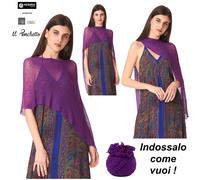 Il Ponchetto Coprispalle Donna Multifunzione Woman Poncho Cape CC-PONC01-037