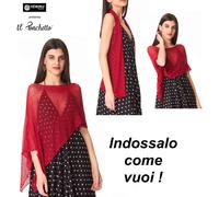 Il Ponchetto Coprispalle Donna Multifunzione Woman Poncho Cape CC-PONC01-056