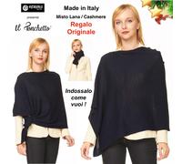 Il Ponchetto Coprispalle Misto Lana Cashmere Donna Wool Poncho CC-PONC20-032