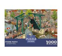 Il ponte del canale si alza Puzzle in Legno Impermeabile DIY Puzzles Da 1000 Pezzi Per Adulti Impossibili Per Decorazioni Domestiche