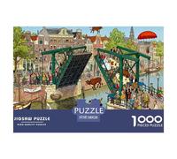 Il ponte del canale si alza Puzzle in Legno Impermeabile DIY Puzzles Da 1000 Pezzi Regali Per Adulti Divertenti Per Decorazioni Domestiche