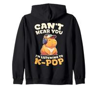 Il pop coreano non ti sento Sto ascoltando K-Pop Capybara Felpa con Cappuccio