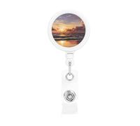 Il porta badge retrattile Calm Waves è resistente e robusto, viene fornito con un cordino per il personale dell'ufficio e dell'ospedale