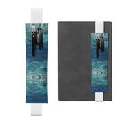 Il portapenne in pelle Deep Ocean: adatto per notebook, diari, calendari, custodie per tablet, lettura, lavoro, ecc., bianco, Taglia unica