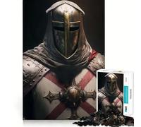 Il possente cavaliere templare - Puzzle da 1000 pezzi per ragazzi - Gioco di sfida mentale - Passatempo rilassante - Taglio preciso - Regalo delizioso 38x52cm