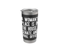 IL POSTO DI UNA DONNA È NELLA CASA SENATO & UFFICIO OVALE meme Bicchiere termico in acciaio inox doppia parete