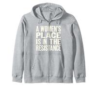 Il Posto di Una Donna è nella Resistenza - Sinistra Politica Felpa con Cappuccio