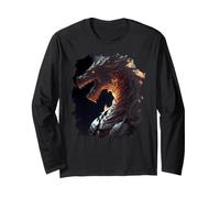 Il Potente Cavaliere Drago nel Fuoco Maglia a Manica