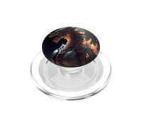 Il potente cavaliere drago nel fuoco PopSockets PopGrip per MagSafe