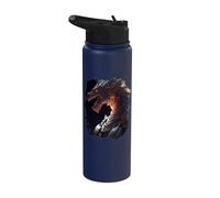 Il potente cavaliere drago nel fuoco Stainless Steel Insulated Water Bottle