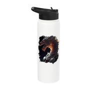 Il potente cavaliere drago nel fuoco Stainless Steel Insulated Water Bottle