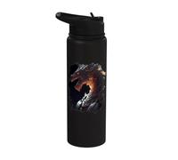 Il potente cavaliere drago nel fuoco Stainless Steel Insulated Water Bottle